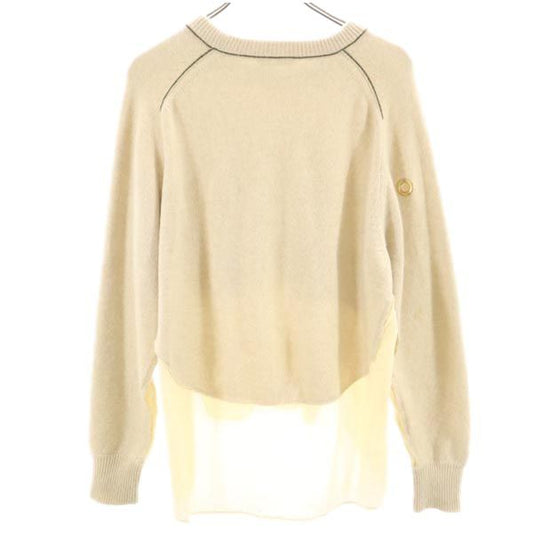 Chloe Cashmere Long Sleeve Sweater Beige Size XS