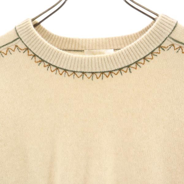 Chloe Cashmere Long Sleeve Sweater Beige Size XS