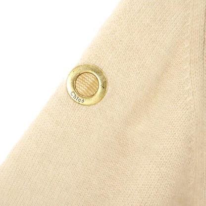 Chloe Cashmere Long Sleeve Sweater Beige Size XS