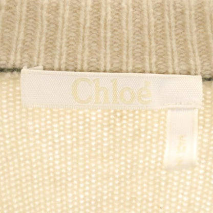 Chloe Cashmere Long Sleeve Sweater Beige Size XS