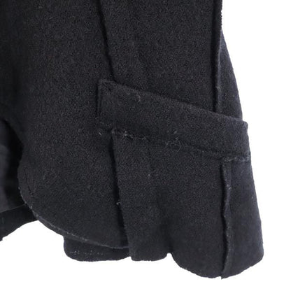 Y's Collarless Jacket with Sleeves Black
