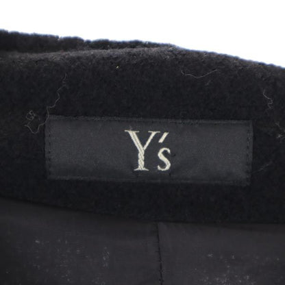 Y's Collarless Jacket with Sleeves Black