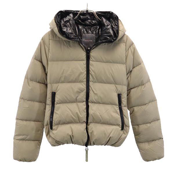DUVETICA Down Hooded Jacket Beige Size 38