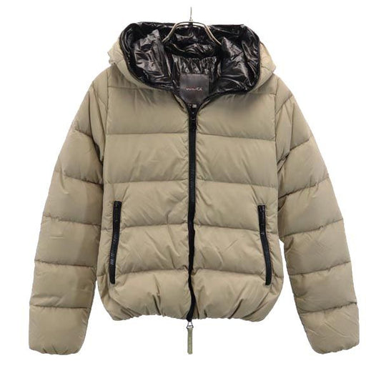 DUVETICA Down Hooded Jacket Beige Size 38