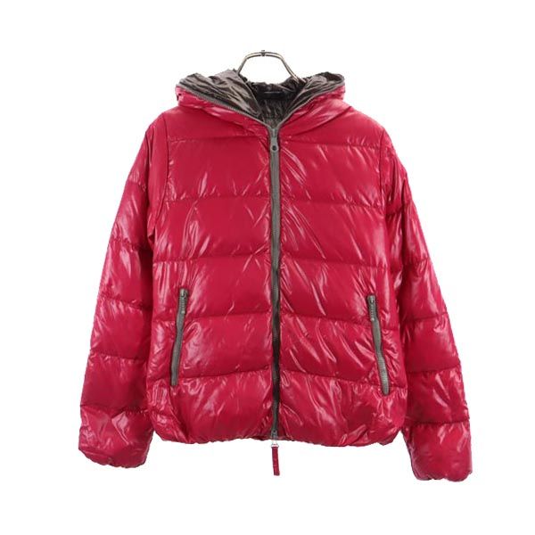 DUVETICA Nylon Hooded Down Jacket Pink Size 42