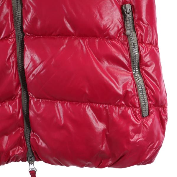 DUVETICA Nylon Hooded Down Jacket Pink Size 42