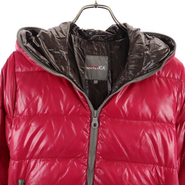 DUVETICA Nylon Hooded Down Jacket Pink Size 42