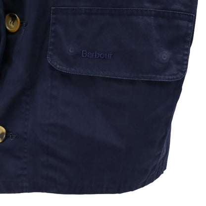Barbour Navy Fleece Lined Jacket Size S