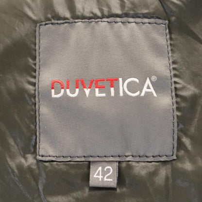 DUVETICA Real Fur Down Jacket Khaki Size 42