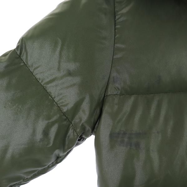 DUVETICA Hooded Racoon Fur Down Jacket Green Size 38