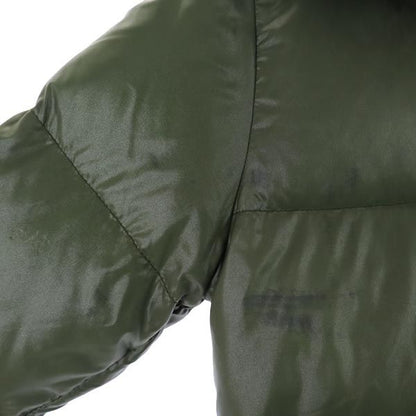 DUVETICA Hooded Racoon Fur Down Jacket Green Size 38