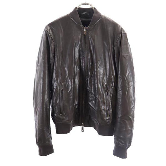 ARMANI JEANS Faux Fur Lined Zip Jacket Black Size 48
