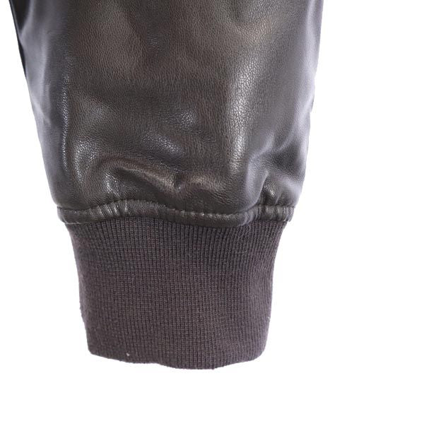 ARMANI JEANS Faux Fur Lined Zip Jacket Black Size 48
