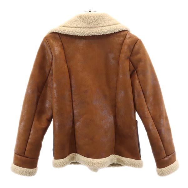 AVIREX Mouton Double Rider Jacket Brown Size M