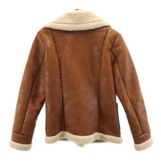 AVIREX Mouton Double Rider Jacket Brown Size M