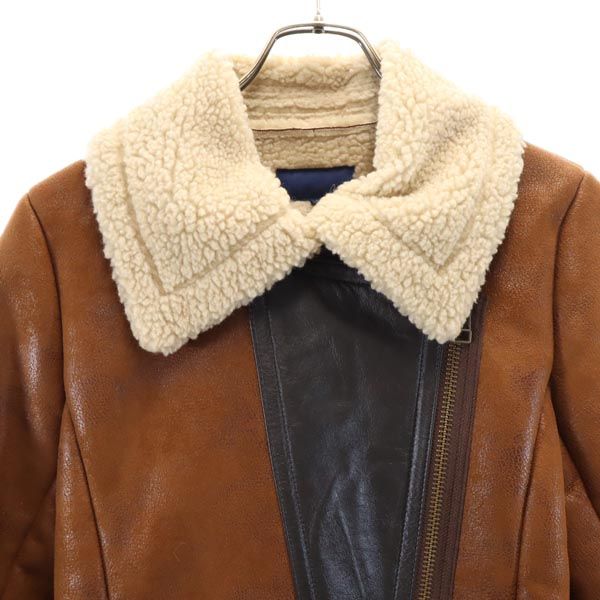 AVIREX Mouton Double Rider Jacket Brown Size M