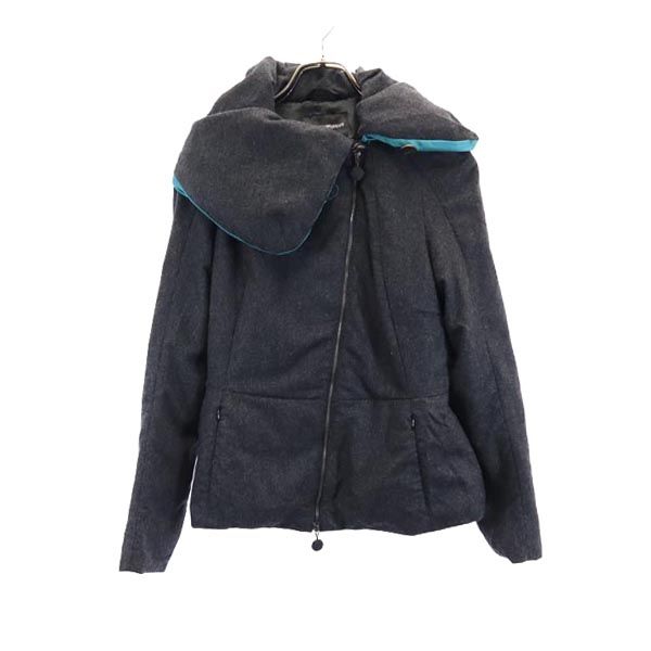 Emporio Armani Wool Blend Volume Collar Jacket Gray Size 40