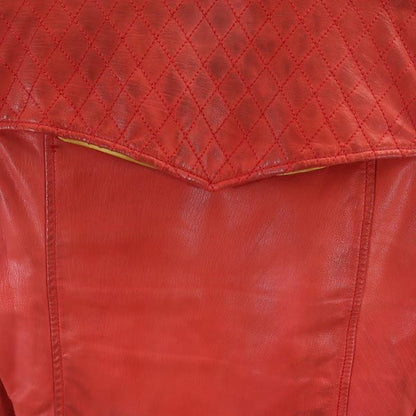 P.E.O.T.W AG Leather Rider Jacket Orange Size 44