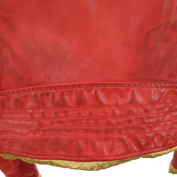 P.E.O.T.W AG Leather Rider Jacket Orange Size 44