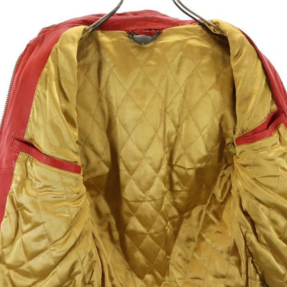 P.E.O.T.W AG Leather Rider Jacket Orange Size 44