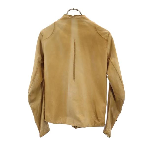 Sisii Cowhide Leather Rider Jacket Camel Size S