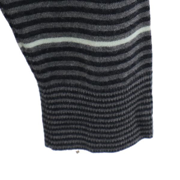 ARMANI EXCHANGE Striped V-Neck Knit Sweater Gray Size XL