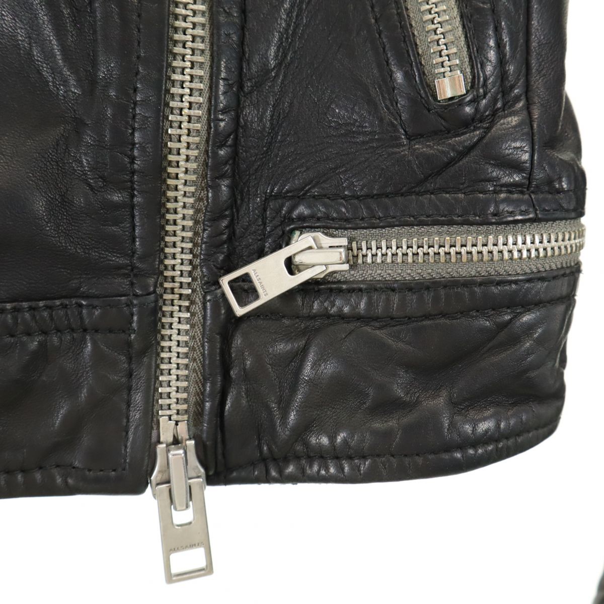 ALLSAINTS Lambskin Double Rider Leather Jacket Size 34