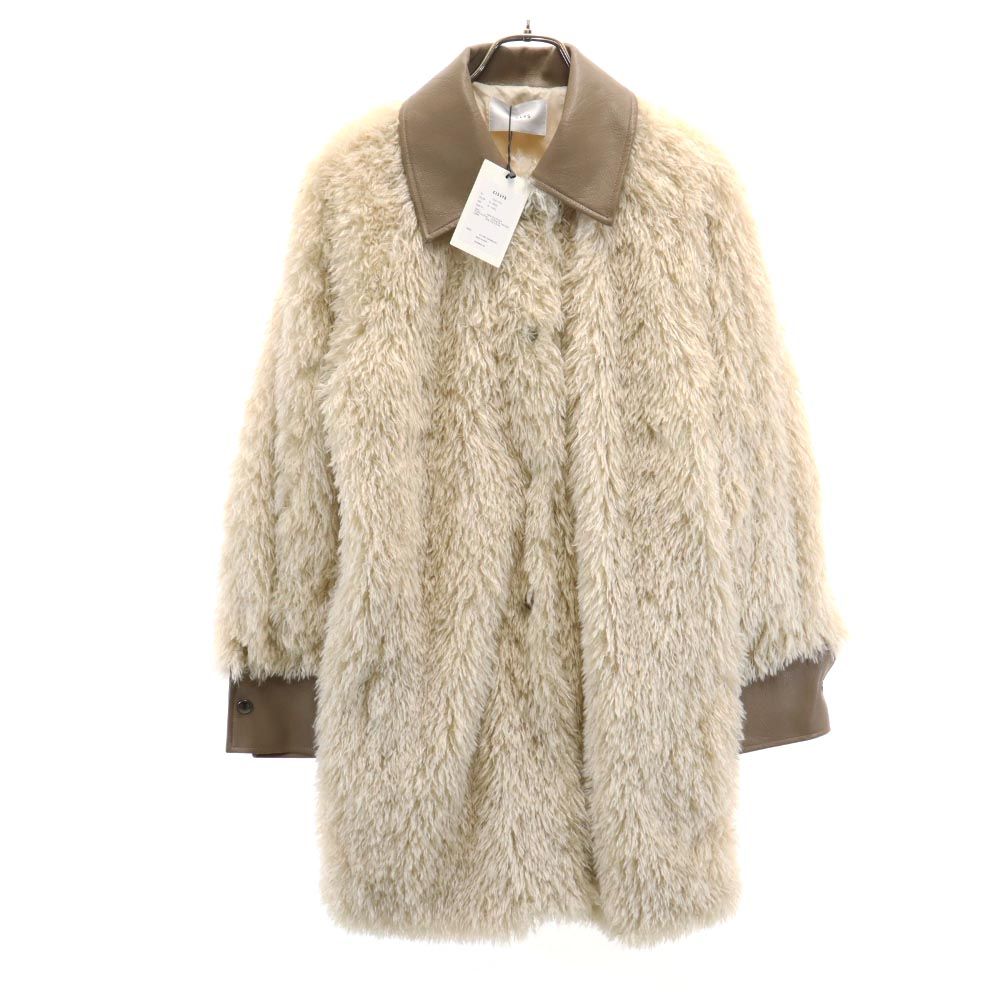 CISLYS Fur Coat Beige Size F