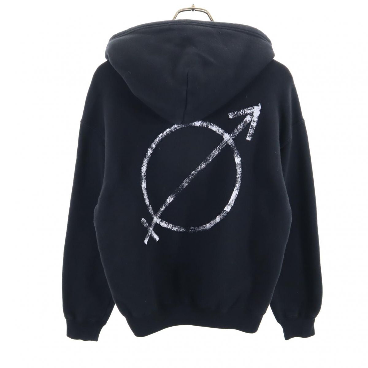 BALENCIAGA Black Fleece Lined Hoodie Size XS
