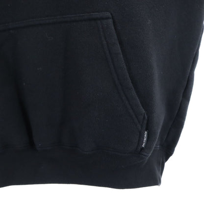BALENCIAGA Black Fleece Lined Hoodie Size XS