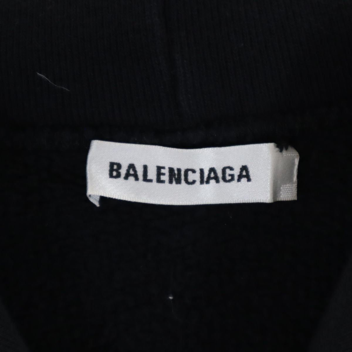 BALENCIAGA Black Fleece Lined Hoodie Size XS