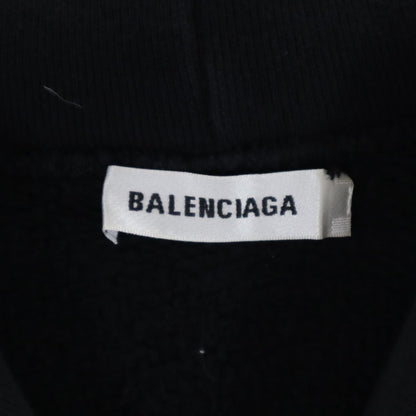 BALENCIAGA Black Fleece Lined Hoodie Size XS