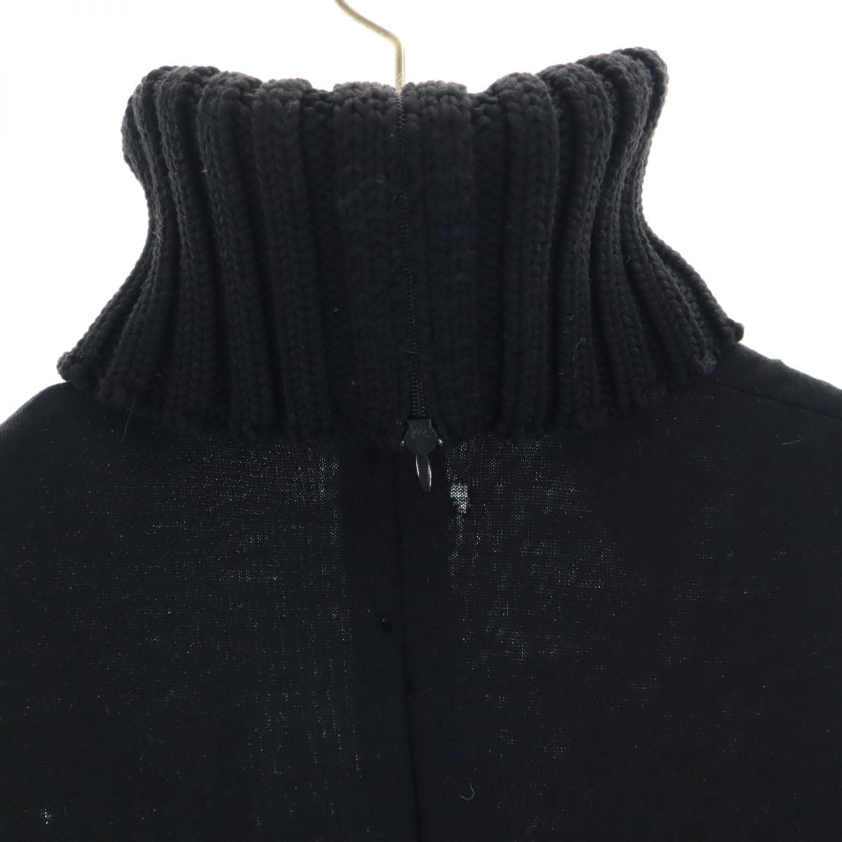 CHANEL Sleeveless Turtleneck Knit Vest Black Size 38