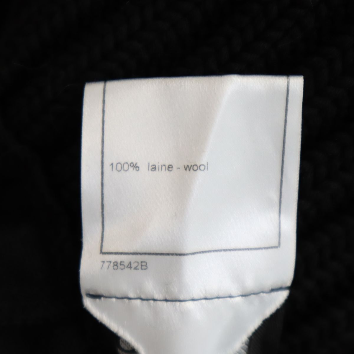 CHANEL Sleeveless Turtleneck Knit Vest Black Size 38