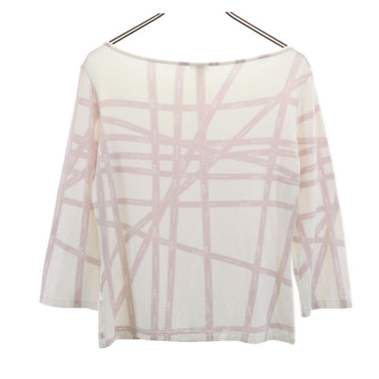 HERMES Italian 3/4 Sleeve Top White Size LA
