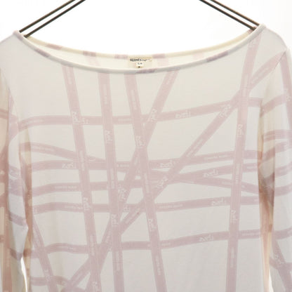 HERMES Italian 3/4 Sleeve Top White Size LA