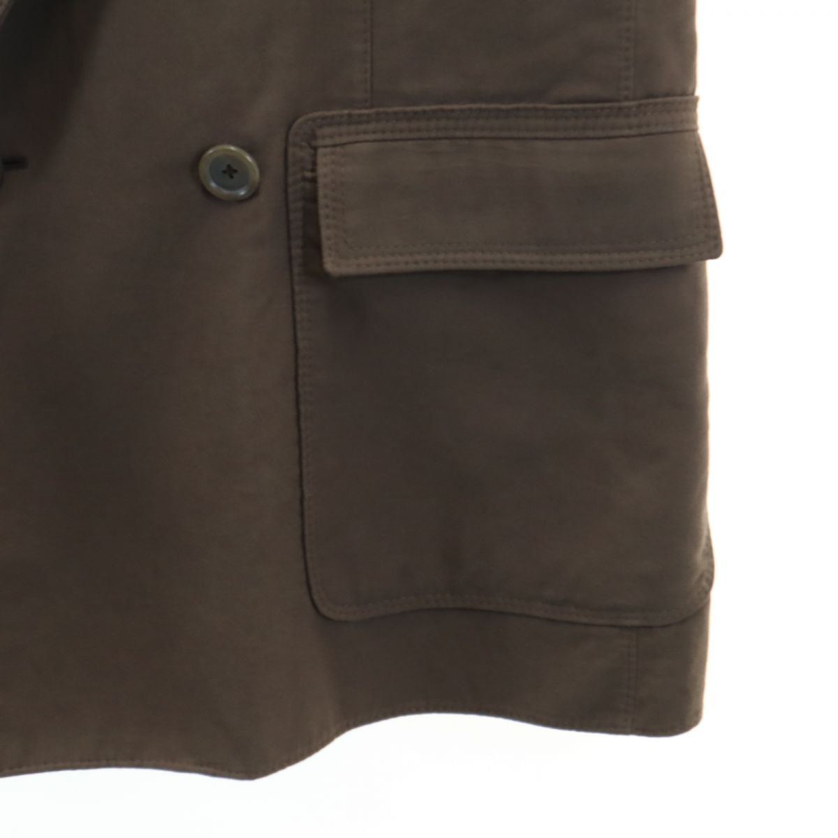 Herno Italy Made Pea Coat Brown Size 50