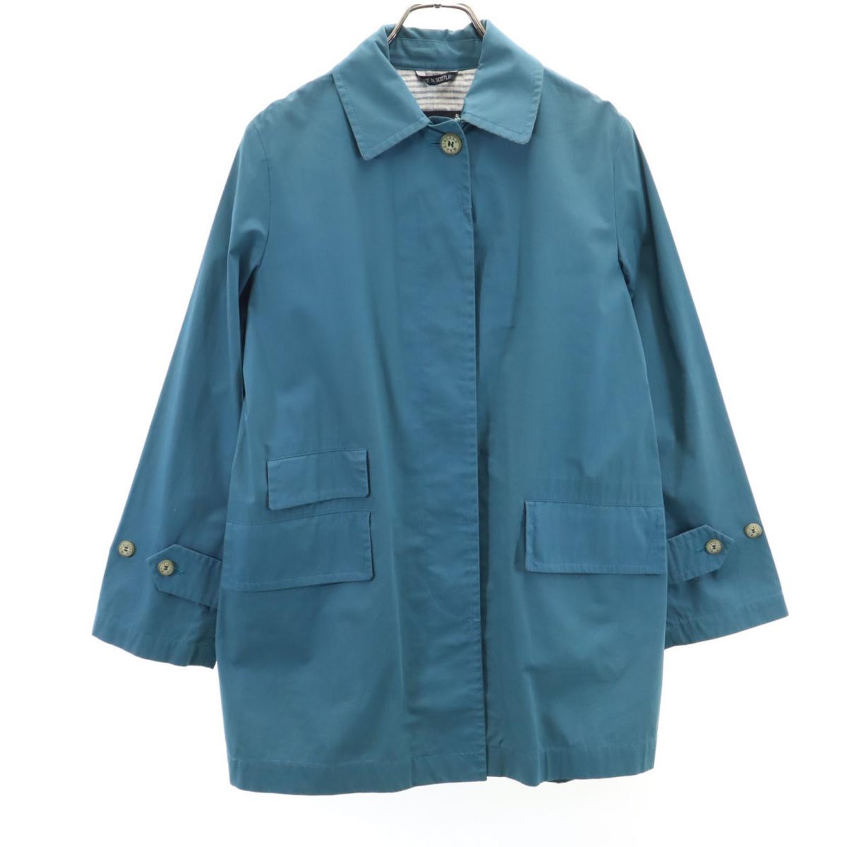 Mackintosh UK Made Balmacaan Coat Blue Size 34