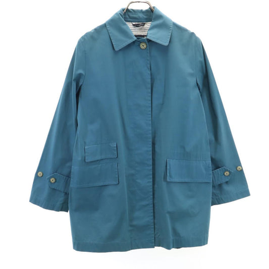 Mackintosh UK Made Balmacaan Coat Blue Size 34