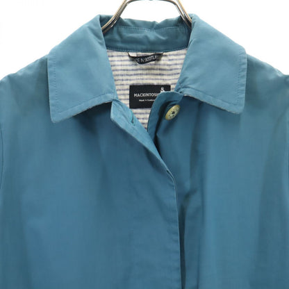 Mackintosh UK Made Balmacaan Coat Blue Size 34