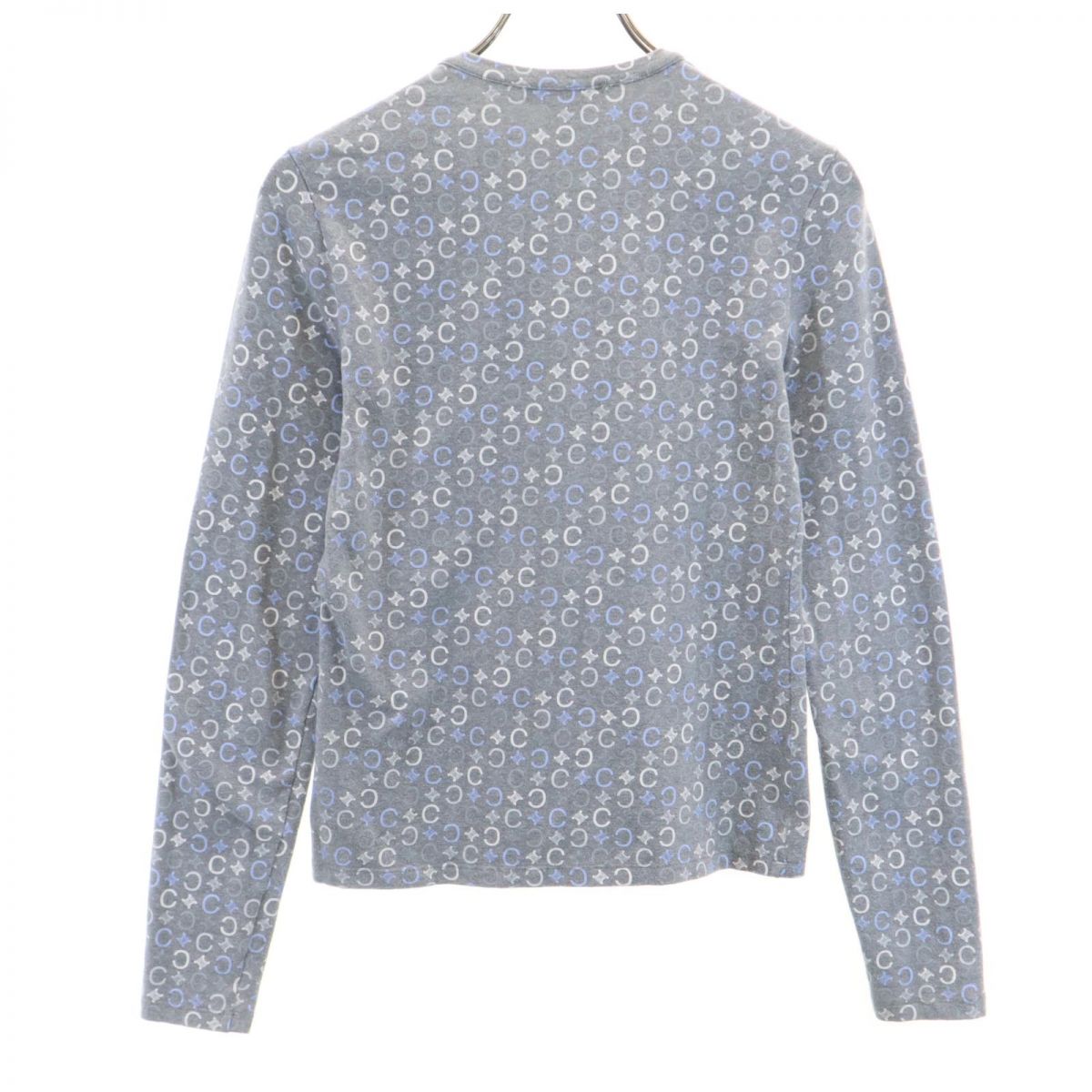 CELINE Patterned Long Sleeve Shirt Gray Size L