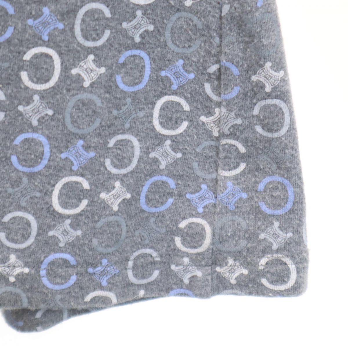 CELINE Patterned Long Sleeve Shirt Gray Size L