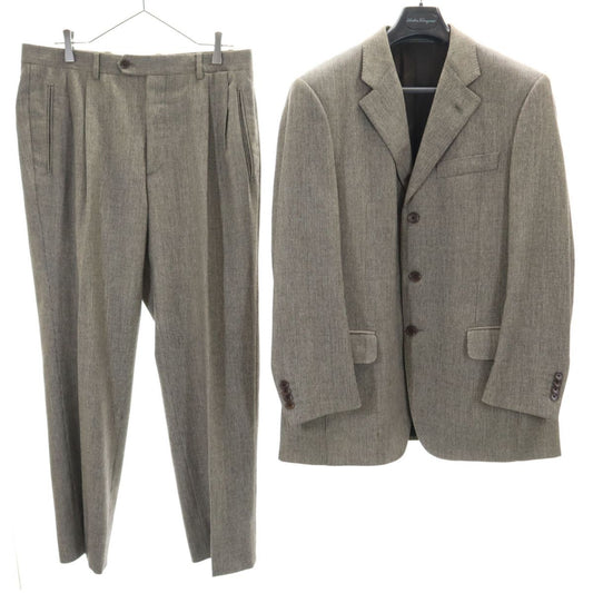 Salvatore Ferragamo Italian Wool Suit Black Size 50