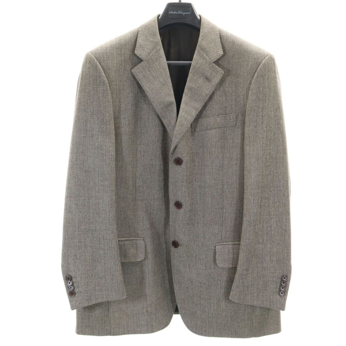 Salvatore Ferragamo Italian Wool Suit Black Size 50