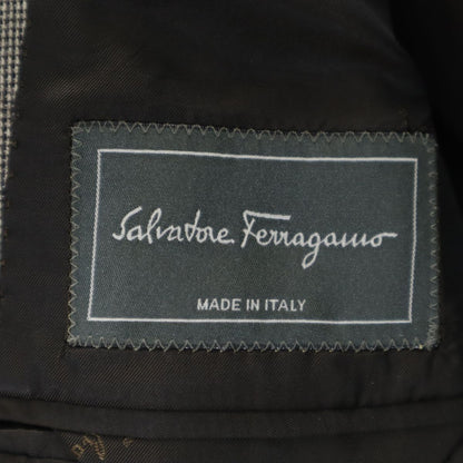 Salvatore Ferragamo Italian Wool Suit Black Size 50