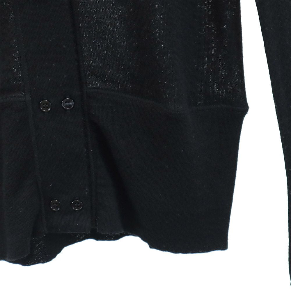 JIL SANDER Italian Wool Blend Long Cardigan Black Size M