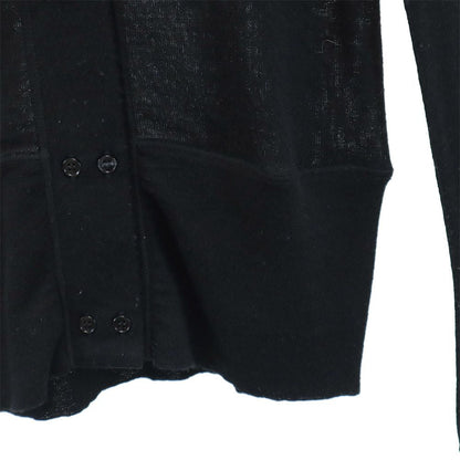 JIL SANDER Italian Wool Blend Long Cardigan Black Size M