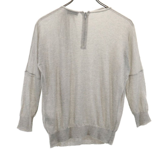 JIL SANDER 100% Cashmere Long Sleeve Sweater Gray Size 36