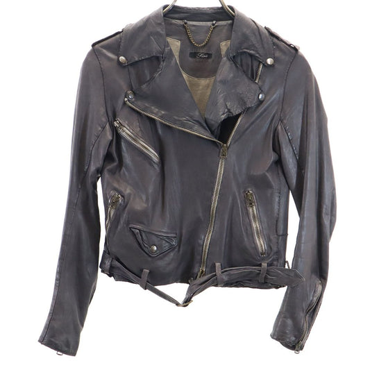 Sisii Leather Double Riders Jacket Brown