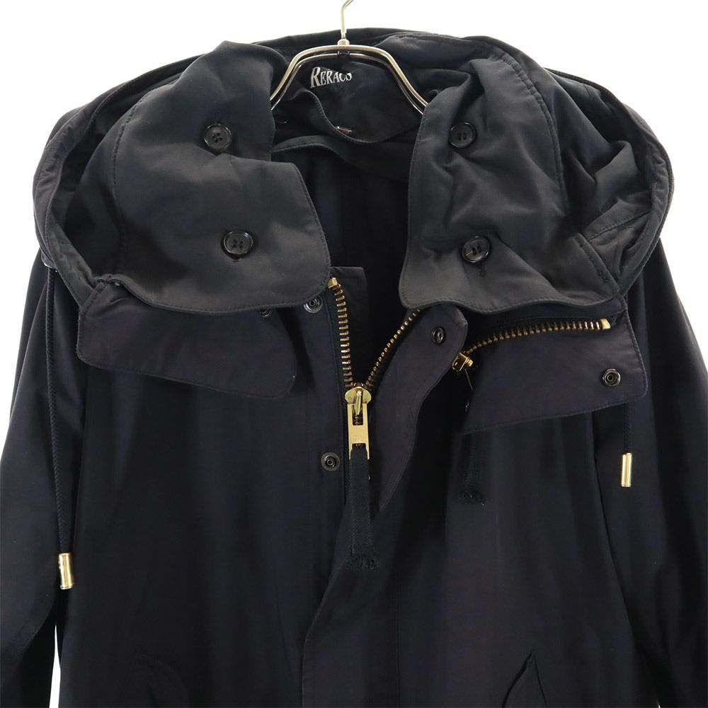 THE RERACS Japanese Long Sleeve Zip Jacket Black Size 38